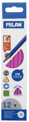 MILAN Set 12 creioane colorate unicolor Milan Roz 0722313412 (0722313412)