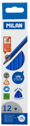 MILAN Set 12 creioane colorate unicolor Milan Albastru 0722314912 (0722314912)