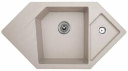 Metalac Diamond Metalac Gránit Sarok Mosogatótálca - Design, Bézs