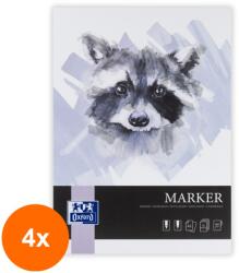 Oxford Set 4 x Bloc Desen Oxford Marker A3, 15 File, Hartie 180 g / mp, FSC MIX 70 %, Colectia Artistic (REH-4xHRZ-400166105)