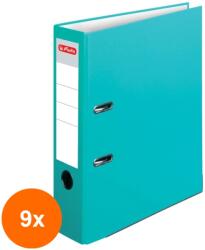 Herlitz Set 9 x Biblioraft A4 8 cm, PP Turcoaz, Herlitz (REH-9xHRZ-9476940)