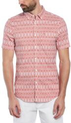 Original Penguin Риза с къс ръкав Original Penguin Men's Diamond Pattern Short Sleeve Shirt - Mineral Red