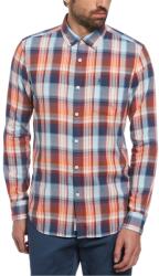 Original Penguin Риза с дълъг ръкав Original Penguin Men's Long Sleeve Plaid Tailored Fit Shirt - Sargasso Sea