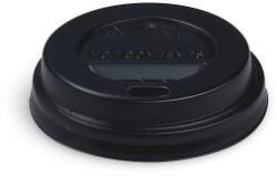 WIMEX Domború fedél (PS) fekete, Ø62 mm-es pohárhoz [50 db]