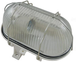 TRACON Műanyag hajólámpa, ovális, fehér E27, max. 60W, IP44 TLH-08S Tracon (-08S)