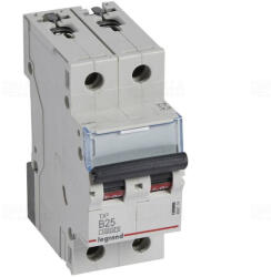 Legrand TX3 kismegszakító 2P B25 10000A/10kA BIC 404114 (404114)