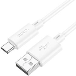 USB töltő- és adatkábel, USB Type-C, 100 cm, 3000 mA, gyorstöltés, QC, Hoco X88 Gratified, fehér