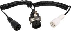 KAMAR Cablu electric spiralat, adaptor priza, Tip Y, N S, 15 pini la 2 x 7 pini, 15 7 7, 24V, 3.8m (E1201-A)