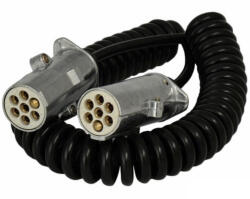 KAMAR Cablu electric spiralat remorca, 7 pini, tip S, 4m, 24V (E1254)