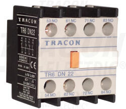 TRACON TR6DN04 Homlokoldali segédérintkező TR1D/F és TR1E kontaktorokhoz (TR6DN04)