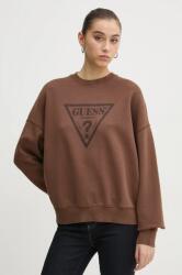 Guess Originals pamut melegítőfelső barna, női, nyomott mintás, W5RQ14 K68I1 - barna M