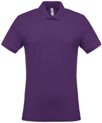Kariban Férfi galléros piké póló, rövid ujjú, Kariban KA254, Purple-S (ka254pu-s)