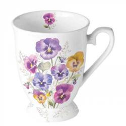 Ambiente Porcelán bögre - 250ml - Pansies