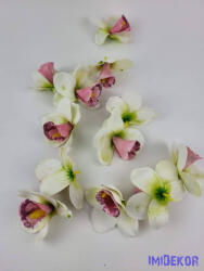  Orchidea polifoam fej 10 cm - Krémes Zöld
