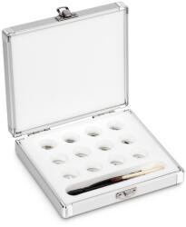 KERN lemez súlykészlet precíziós mérlegekhez 1 mg - 500 mg alumínium dobozban, OIML F1 súlyosztály (328-226)