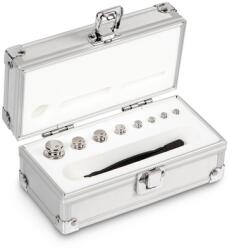 KERN súlykészlet precíziós mérlegekhez 1 g - 50 g alumínium dobozban, OIML F1 súlyosztály, hitelesíthető (324-026)