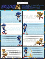 GIM Sonic, a sündisznó füzetcímke 16 db-os (GIM77540046)