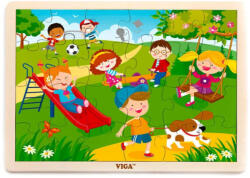Viga Toys Fa puzzle 4 évszak 24 db-os Tavasz