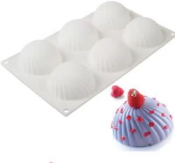 Hullámos muffin szilikon forma 6 adagos