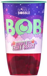 Bob bubble tea fekete teából készült üdítőital eper és málnalével, áfonyalevet tartalmazó italgyöngyökkel 360 ml - delfinbuvar