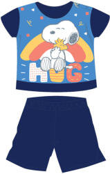 Peanuts Snoopy rövid ujjú nyári pamut baba pizsama - sötétkék - 98 (SNO0459_ske_98)