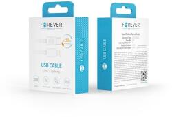 Forever Кабел данни Forever USB-C към Lightning 3A, 1 м. бял