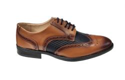 Ciucaleti Top Shoes Pantofi barbati, din piele naturala, Maro - Bleumarin, TEST - 993MDBLM (993MDBLM)