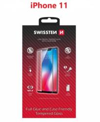 SWISSTEN Glass Full Glue cadru de culoare Case friendly iPhone 11 Negru (8595217466944)