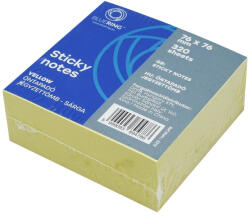 Bluering Jegyzettömb öntapadó, 76x76mm, 320lap, kocka Bluering® sárga (BR7676320SARGA)