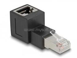 Delock RJ45 apa - RJ45 anya adapter Cat. 6A 90 fokos szögben felfelé hajlítva (DL87861) (DL87861)