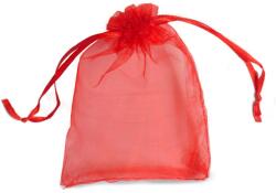 Organza tasak rubinpiros 10db/csomag 9x12 cm-es