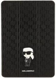 KARL LAGERFELD iPad 10.2" Folio Magnet Allover Cover black Saffiano Monogram Ikonik (KLFC10SAKHPKK)