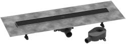 Hansgrohe RainDrain Go - Zuhanylefolyó 80 cm, kétoldalas ráccsal, csempe lerakáshoz, matt fekete 56273670 (56273670)