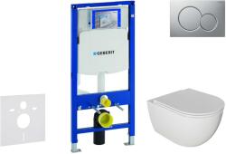 Geberit Duofix - Készlet falra szerelhető, Oudee WC és softclose ülőke, Sigma01 gomb, matt krómozott lakkozású SANI11CA1123 (SANI11CA1123)