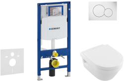 Geberit Duofix - Villeroy & Boch falra szerelhető WC és ülőkés szett, Sigma01 gombok, DirectFlush, SoftClose, CeramicPlus, alpesi fehér 111.300. 00.5 NB1 (111.300.00.5 NB1)