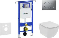 Geberit Duofix - Falra szerelhető szett, WC és ülőke Ideal Standard Tesi, gombok Sigma01, Rimless, SoftClose, matt króm 111.355. 00.5 NE3 (111.355.00.5 NE3)