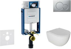 Geberit Kombifix - Falra szerelhető szett, Oudee WC és softclose ülés, Sigma01 gomb, matt króm lakkozott SANI15CA1117 (SANI15CA1117)