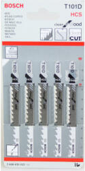 Bosch Set 5 pânze pentru ferăstrău vertical, Clean for Wood T101D, 100 mm (2608630032)