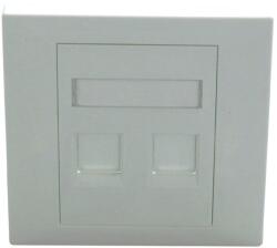 Emtex Faceplate Keystone RJ45 Emtex EMT-FP8686-2, 2 porturi, 86x86 (EMT-FP8686-2)