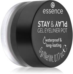 essence STAY & PLAY szemhéjtus árnyalat 01 Black 5 g - notino