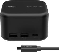 Belkin Docking Station Belkin Connect USB-C 6-in-1 Core INC018vfBK, GaN 130 W, HDMi 4K@60Hz, Gigabit Ethernet (Negru) (INC018vfBK)