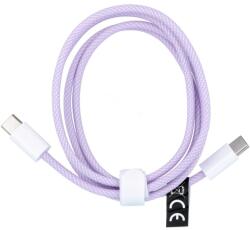 Type-C USB kábel Type C to Type C PD QC3.0 3A 60W C263 1 m lila