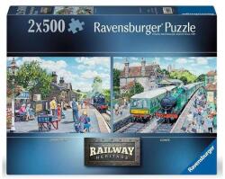 Ravensburger 2 x 500 db-os puzzle - Railway Heritage - Oakworth és Corfe (12000013) (12000013)