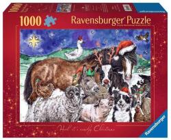 Ravensburger 1000 db-os puzzle - Karácsony a farmon (12001269) (12001269)