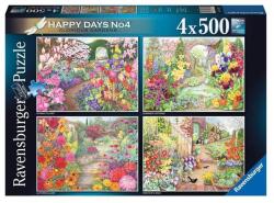 Ravensburger 4 x 500 db-os puzzle - Happy Days - Mesés kertek (17139) (17139)
