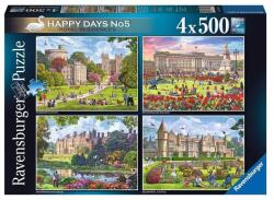 Ravensburger 4 x 500 db-os puzzle - Happy Days - Királyi rezidenciák (17140) (17140)