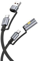 hoco. Cablu Date si Incarcare USB-C / USB-A - USB-C / Bricheta HOCO U138, 60W, 1.2m, Negru