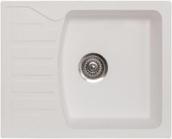 Metalac Quadro M Metalac Gránit Mosogatótálca - Extra mély, Csepegtetőtálcás, Fehér