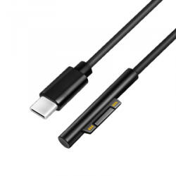 LogiLink USB-C-kábel, USB-C/M MS Surface/M (90) PD, fekete, 1, 8 m