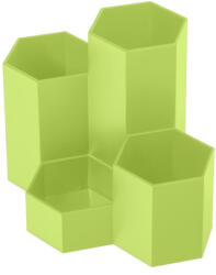 Ecada Suport birou din plastic cu 4 compartimente Ecada 95104V, Verde (95104V)